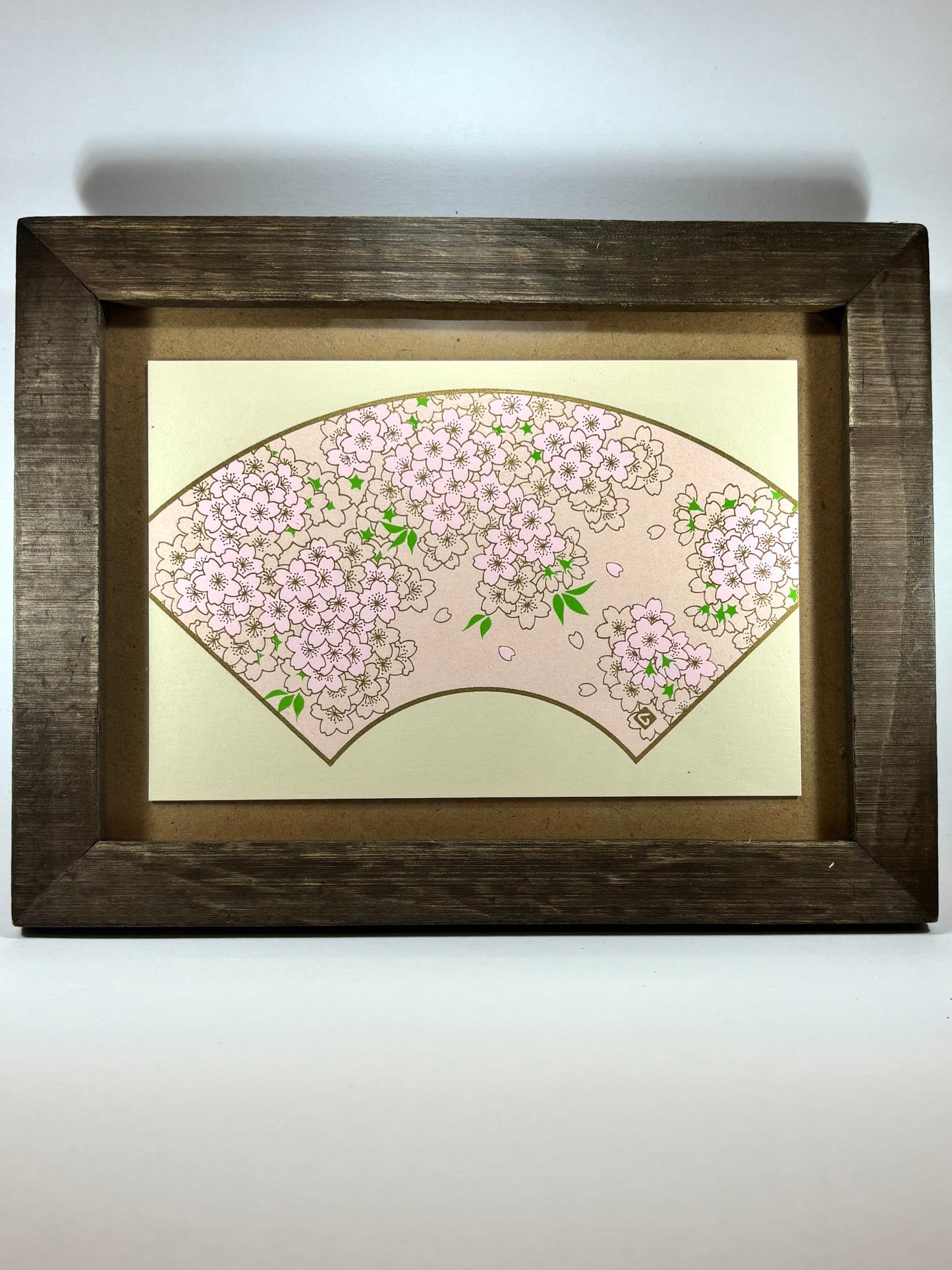 Art Postcard - Cherry Blossom Fan