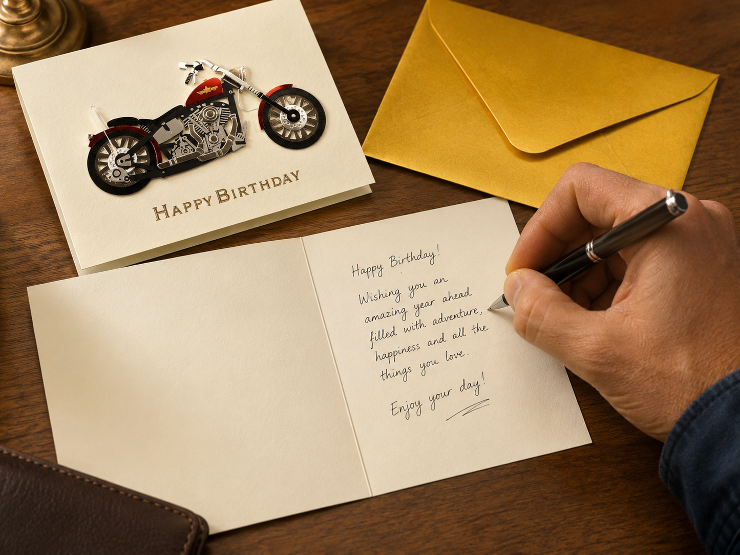 Motorbike Birthday Mini Greeting Card