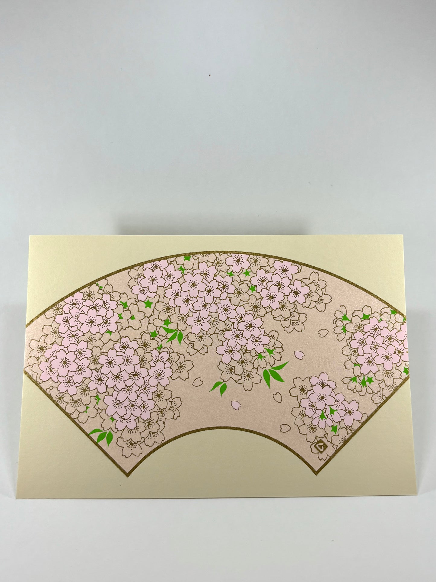 Art Postcard - Cherry Blossom Fan