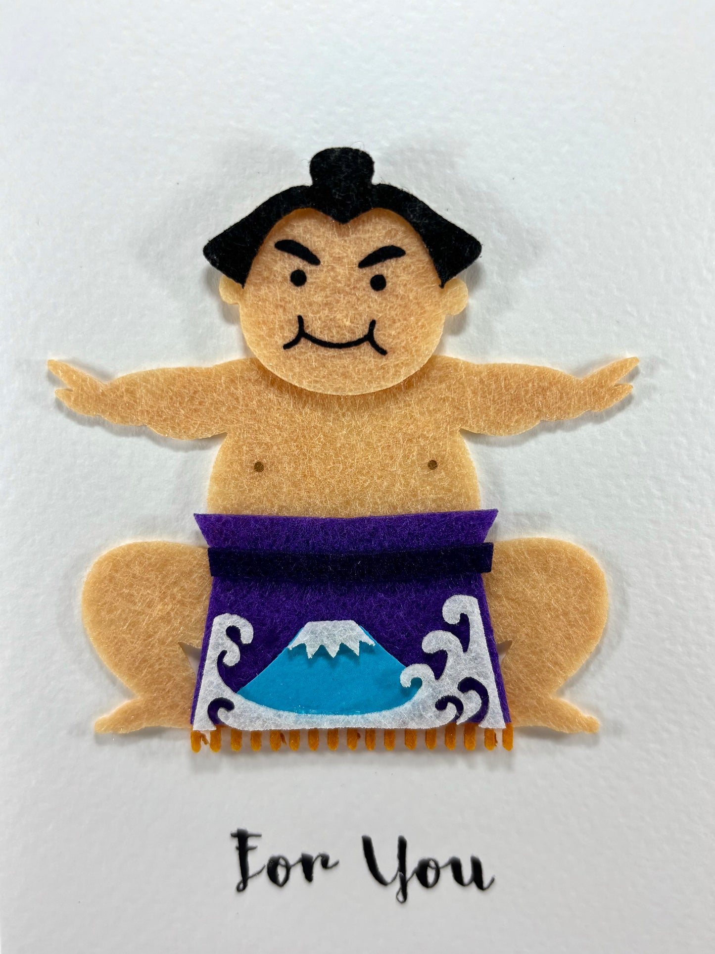 Sumo Wrestler Mini Greeting Card
